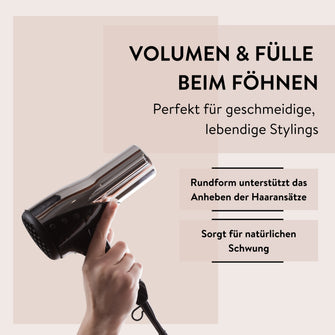 PARSA Beauty ESSENTIAL Trend-Line Rundföhnbürste schwarz Mischborsten