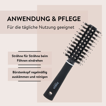 PARSA Beauty ESSENTIAL Trend-Line Rundföhnbürste schwarz Mischborsten