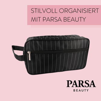 PARSA Beauty ESSENTIAL Kulturtasche Herren Streifen Männer Tasche
