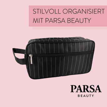 PARSA Beauty ESSENTIAL Kulturtasche Herren Streifen Männer Tasche