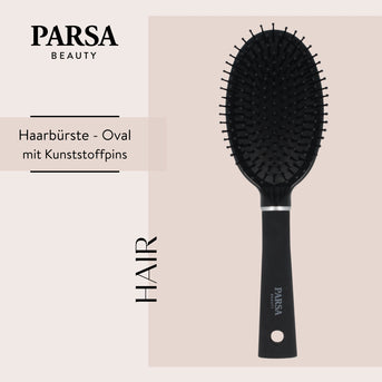 PARSA Beauty ESSENTIAL Trend-Line Ovalbürste schwarz groß Stylingbürste