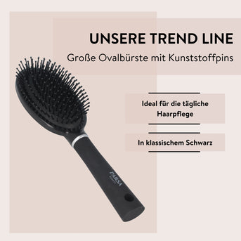 PARSA Beauty ESSENTIAL Trend-Line Ovalbürste schwarz groß Stylingbürste