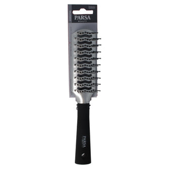 PARSA Beauty ESSENTIAL Trend-Line Luftschlitz Haarbürste silber