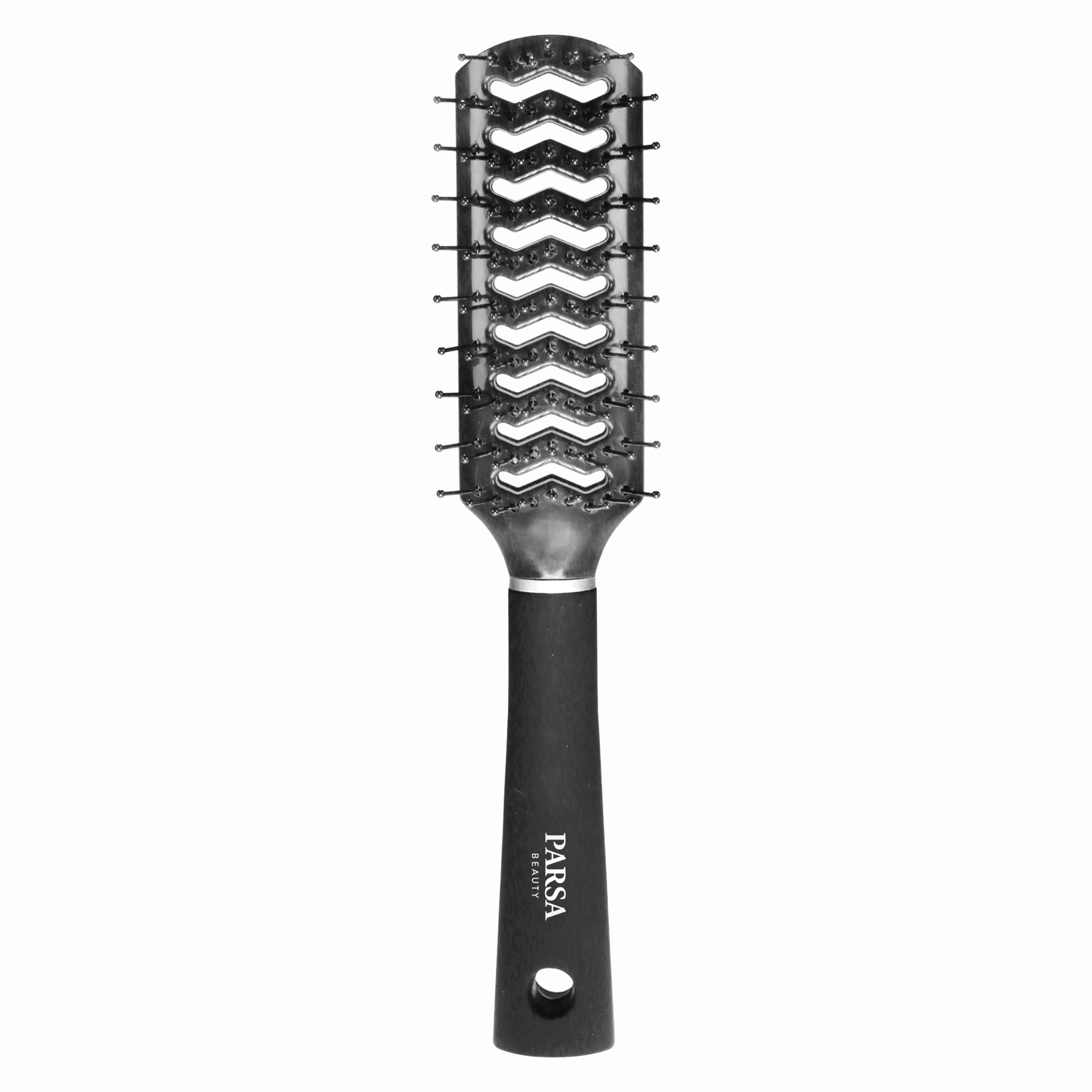 PARSA Beauty ESSENTIAL Trend-Line Luftschlitz Haarbürste schwarz