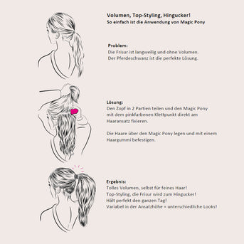 PARSA Beauty ESSENTIAL Magic Pony braun – Haarverdicker für voluminöse Stylings