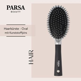 PARSA Beauty ESSENTIAL Trend-Line Bürste oval groß silber KSTP
