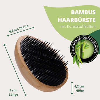 PARSA Beauty ECO Bambus Entwirrer Haarbürste Detangler Brush