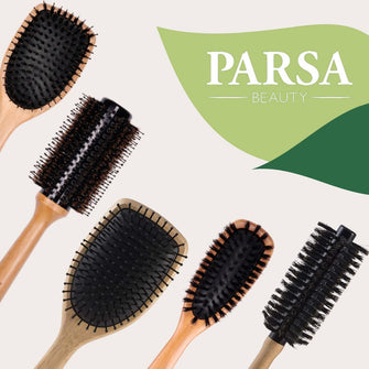 PARSA Beauty ECO Bambus Entwirrer Haarbürste Detangler Brush