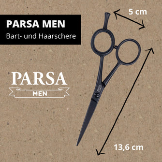 PARSA Beauty MEN Haar und Bartschere Profi Haarschere Bartschneider