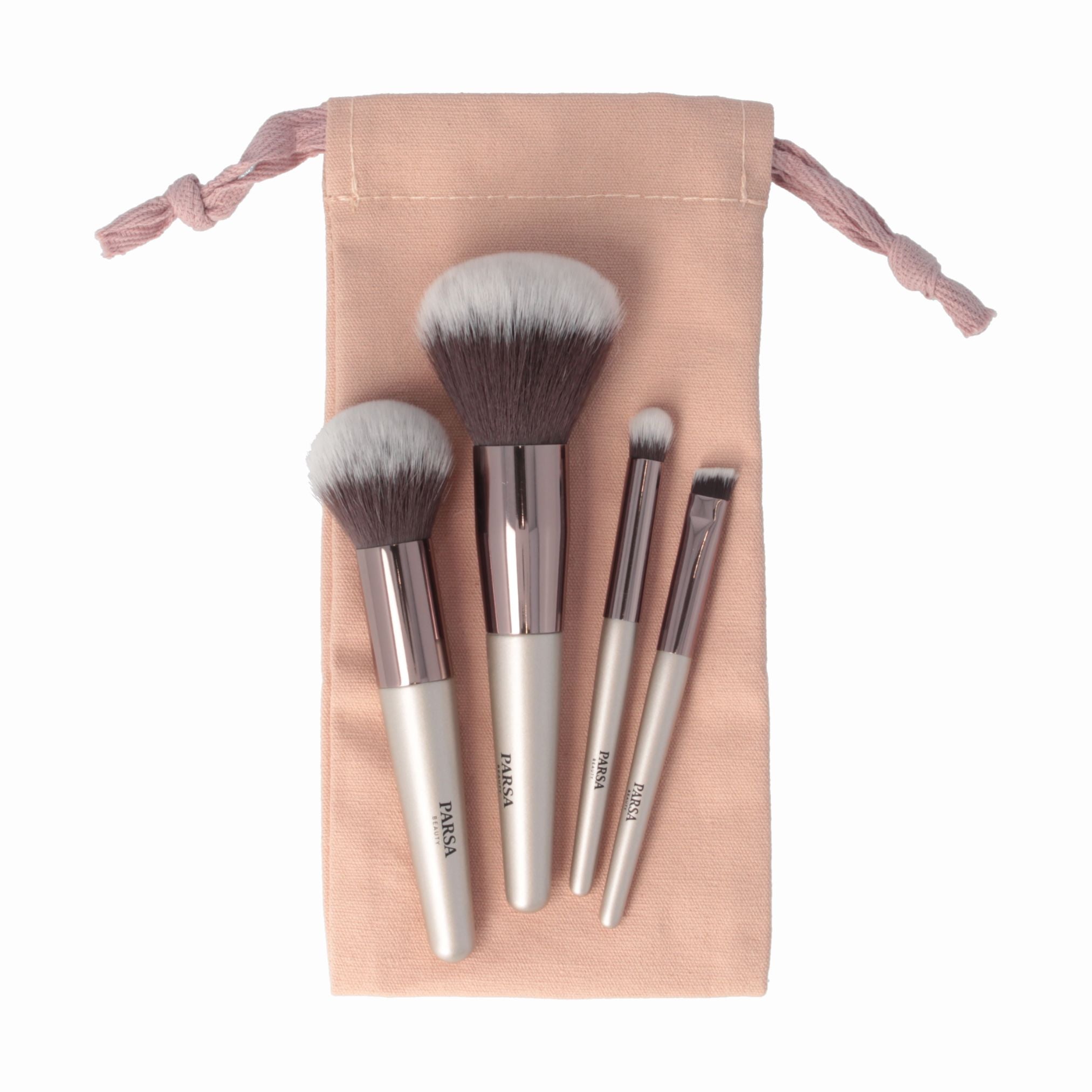PARSA Beauty ESSENTIAL Mini Pinselset mit Aufbewahrungsbeutel Make-up