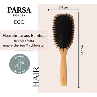 PARSA Beauty ECO Bambus Haarbürste oval Mischborsten Styling