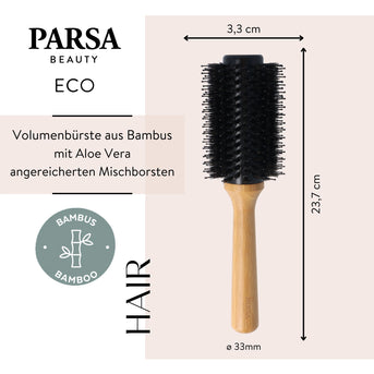 PARSA Beauty ECO Bambus Rundföhnbürste groß Mischborsten Brush