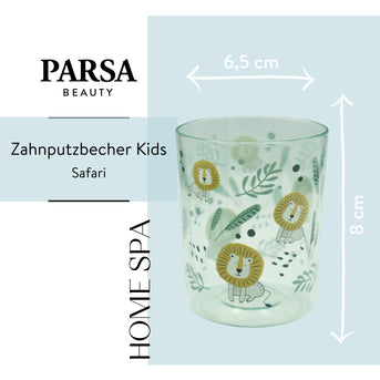 PARSA Beauty KIDS Zahnputzbecher Safari Kinder Badbecher Becher