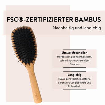 PARSA Beauty ECO Bambus Haarbürste oval Mischborsten Styling
