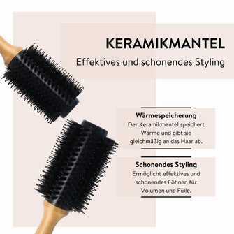PARSA Beauty ECO Bambus Rundföhnbürste groß Mischborsten Brush