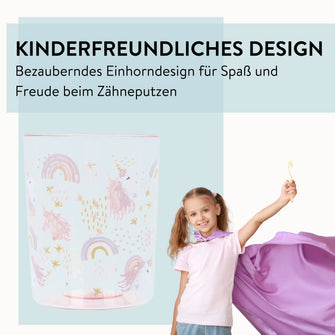 PARSA Beauty Zahnputzbecher Kids Einhorn Kinder Zahnpflege Badaccessoire
