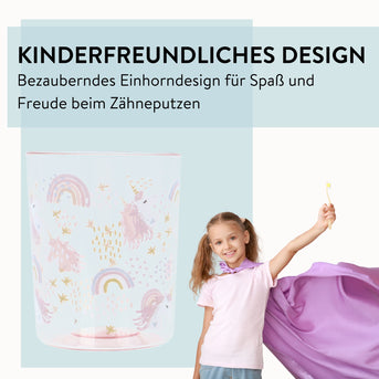 PARSA Beauty Zahnputzbecher Kids Einhorn Kinder Zahnpflege Badaccessoire