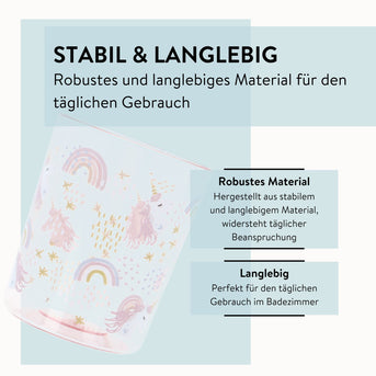 PARSA Beauty Zahnputzbecher Kids Einhorn Kinder Zahnpflege Badaccessoire