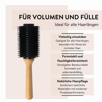 PARSA Beauty ECO Bambus Rundföhnbürste groß Mischborsten Brush