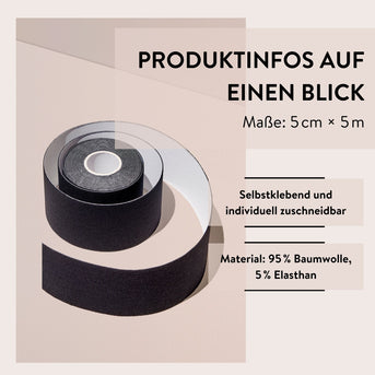 PARSA Beauty Lifestyle Body Tape schwarz 5 cm x 5 m