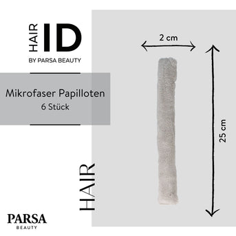 PARSA Beauty HAIR ID Mikrofaser Papilloten Lockenwickler 6 Stück
