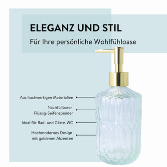 PARSA Beauty ESSENTIAL Seifenspender Glas Badaccessoire Spender