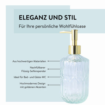 PARSA Beauty ESSENTIAL Seifenspender Glas Badaccessoire Spender