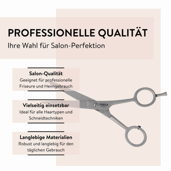 PARSA Beauty ESSENTIAL Haarschere mit Fingerhaken Profi Friseurschere