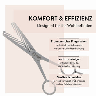 PARSA Beauty ESSENTIAL Effilierschere mit Fingerhaken Profi