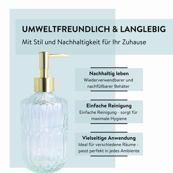 PARSA Beauty ESSENTIAL Seifenspender Glas Badaccessoire Spender