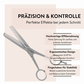 PARSA Beauty ESSENTIAL Effilierschere mit Fingerhaken Profi