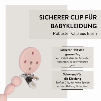 PARSA Beauty BABY Schnullerkette rosa Silikonkugeln Baby Zubehör