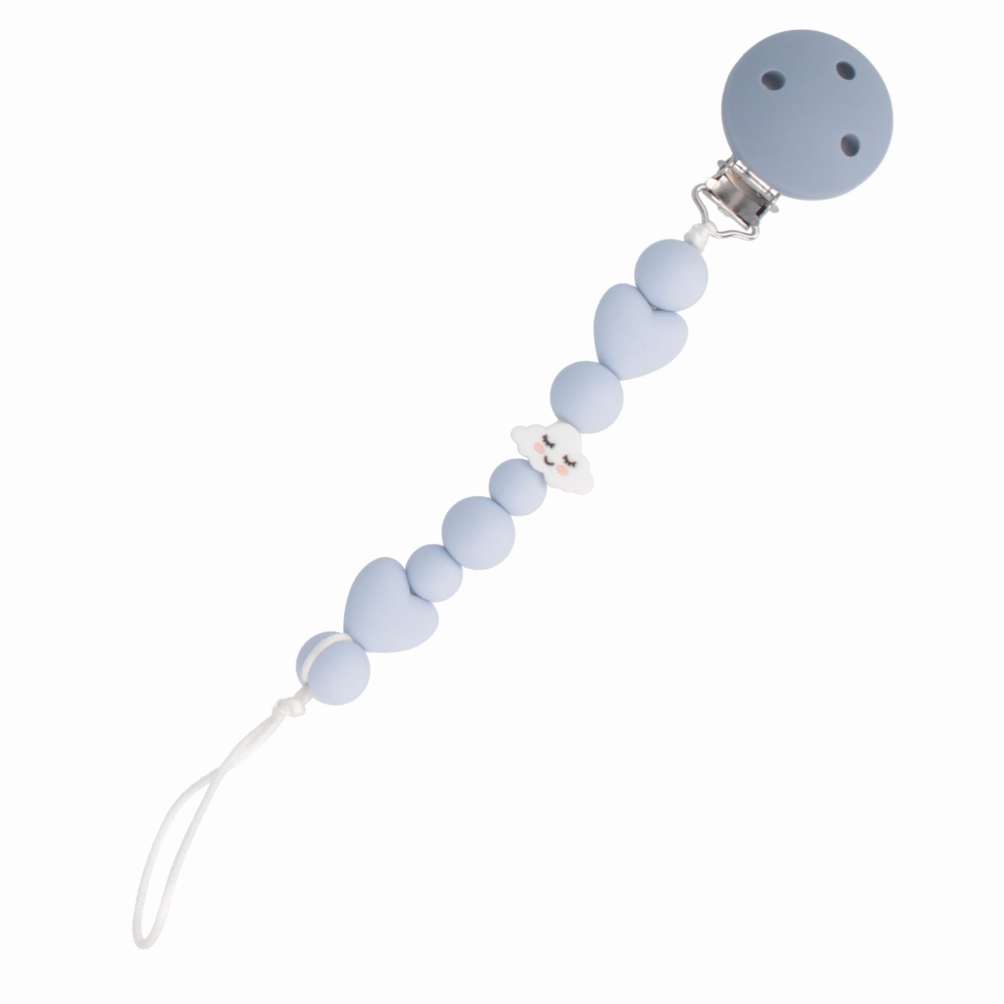 PARSA Beauty BABY Schnullerkette blau Silikonkugeln Baby Zubehör