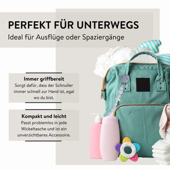 PARSA Beauty BABY Schnullerkette blau Silikonkugeln Baby Zubehör