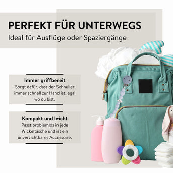 PARSA Beauty BABY Schnullerkette blau Silikonkugeln Baby Zubehör