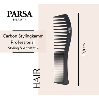 PARSA Beauty PROFI Carbon Stylingkamm antistatisch für präzises Haarstyling