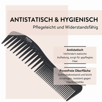 PARSA Beauty PROFI Carbon Stylingkamm antistatisch für präzises Haarstyling