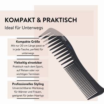 PARSA Beauty PROFI Carbon Stylingkamm antistatisch für präzises Haarstyling