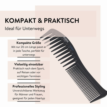 PARSA Beauty PROFI Carbon Stylingkamm antistatisch für präzises Haarstyling