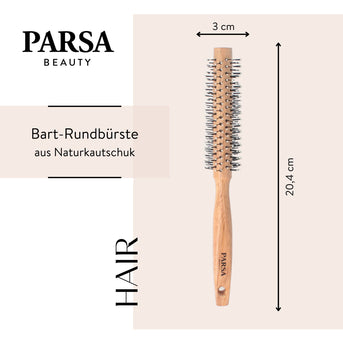PARSA Beauty ESSENTIAL Bartbürste rund – für gepflegtes Bartstyling