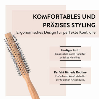 PARSA Beauty ESSENTIAL Bartbürste rund – für gepflegtes Bartstyling