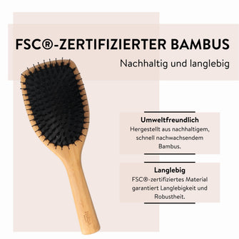 PARSA Beauty ECO Bambus Paddle Bürste groß Haarbürste Mischborsten