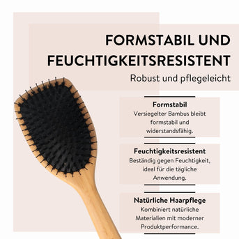 PARSA Beauty ECO Bambus Paddle Bürste groß Haarbürste Mischborsten