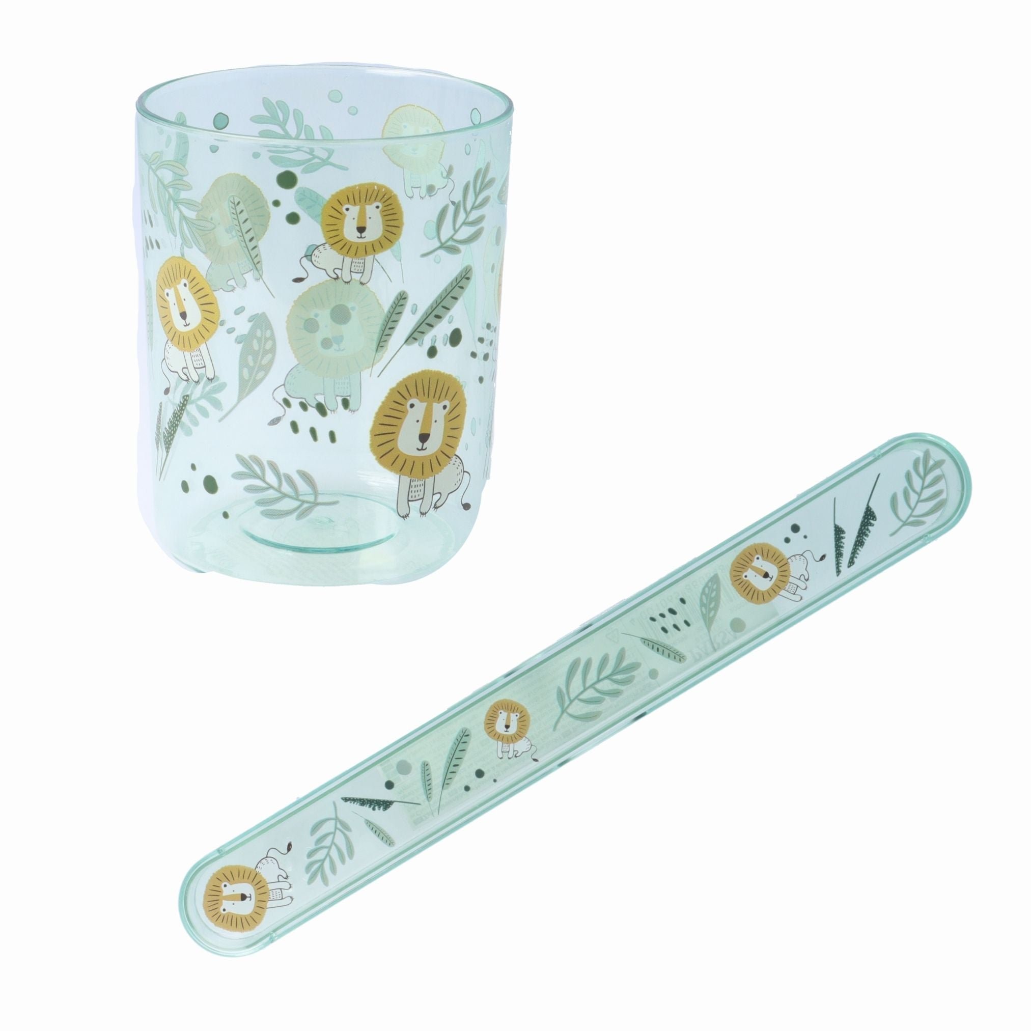 PARSA Beauty Kids Bundle Safari, Zahnputzbecher und Zahnbürstenköcher für Kinder im Set