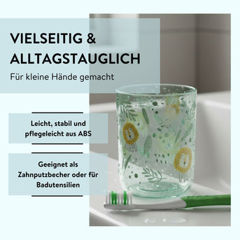 PARSA Beauty Kids Bundle Safari, Zahnputzbecher und Zahnbürstenköcher für Kinder im Set