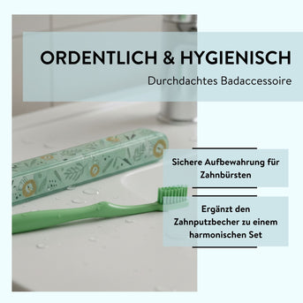 PARSA Beauty Kids Bundle Safari, Zahnputzbecher und Zahnbürstenköcher für Kinder im Set