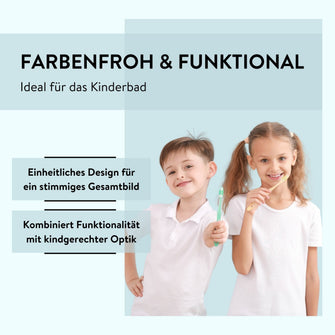 PARSA Beauty Kids Bundle Safari, Zahnputzbecher und Zahnbürstenköcher für Kinder im Set