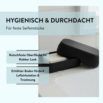 PARSA Beauty Badezimmer Set 3-teilig Matt Schwarz, Seifenspender, Becher und Seifenschale mit Soft-Touch Finish