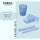 PARSA Beauty Badezimmer Set 3-teilig Indigo Blau, Zahnputzbecher, Seifendose und Reise Köcher