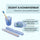 PARSA Beauty Badezimmer Set 3-teilig Indigo Blau, Zahnputzbecher, Seifendose und Reise Köcher